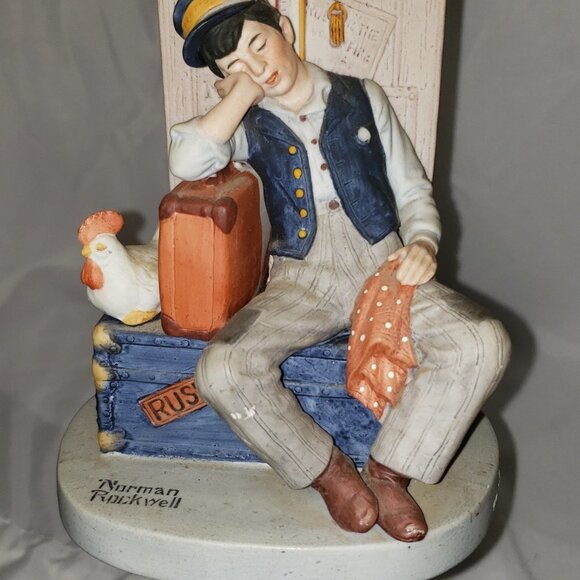 Norman Rockwell's "Asleep on the Job" by The Danbury Mint - Picture 1 of 6
